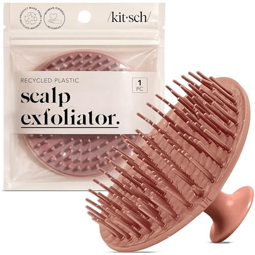 Kitsch Scalp Massager for Hair Care - Scalp Scrubber, Shampoo Brush & Exfoliator for Scalps- Hair Scrubber for Relaxing Bath - Terracotta | Amazon (US)