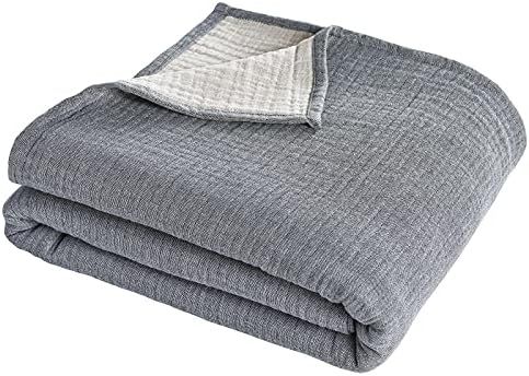 PHF 100% Cotton Muslin Blanket Twin Size 66" x 90", Yarn Dyed 3 Layers Ultra Soft Lightweight Bre... | Amazon (US)