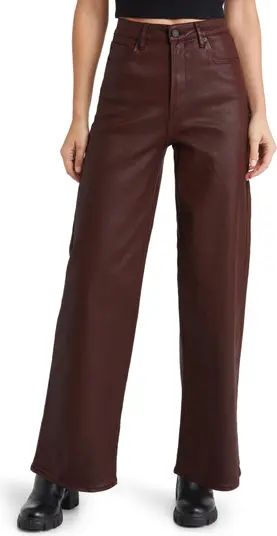 The Franklin Rib Cage Coated Denim Flare Pants | Nordstrom