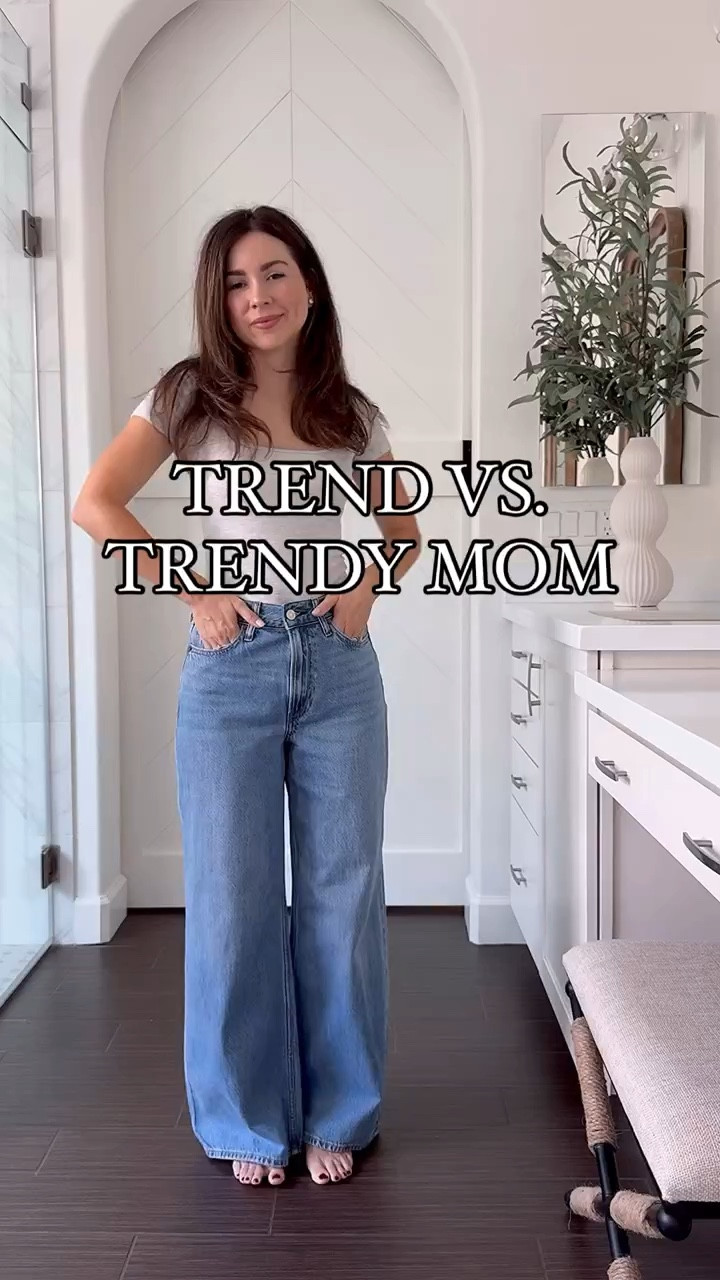 WIDE LEG JEANS you need! These are petite friendly and my new go to denim + they are on sale now 🫶🏼 Jeans 24 short | Square neck top xs |Sneakers size 5 | Jacket xs

Trendy mom outfit / Mom outfits / Petite fall outfits / Wide leg jeans for fall

#LTKStyleTip #LTKSaleAlert #LTKCyberWeek