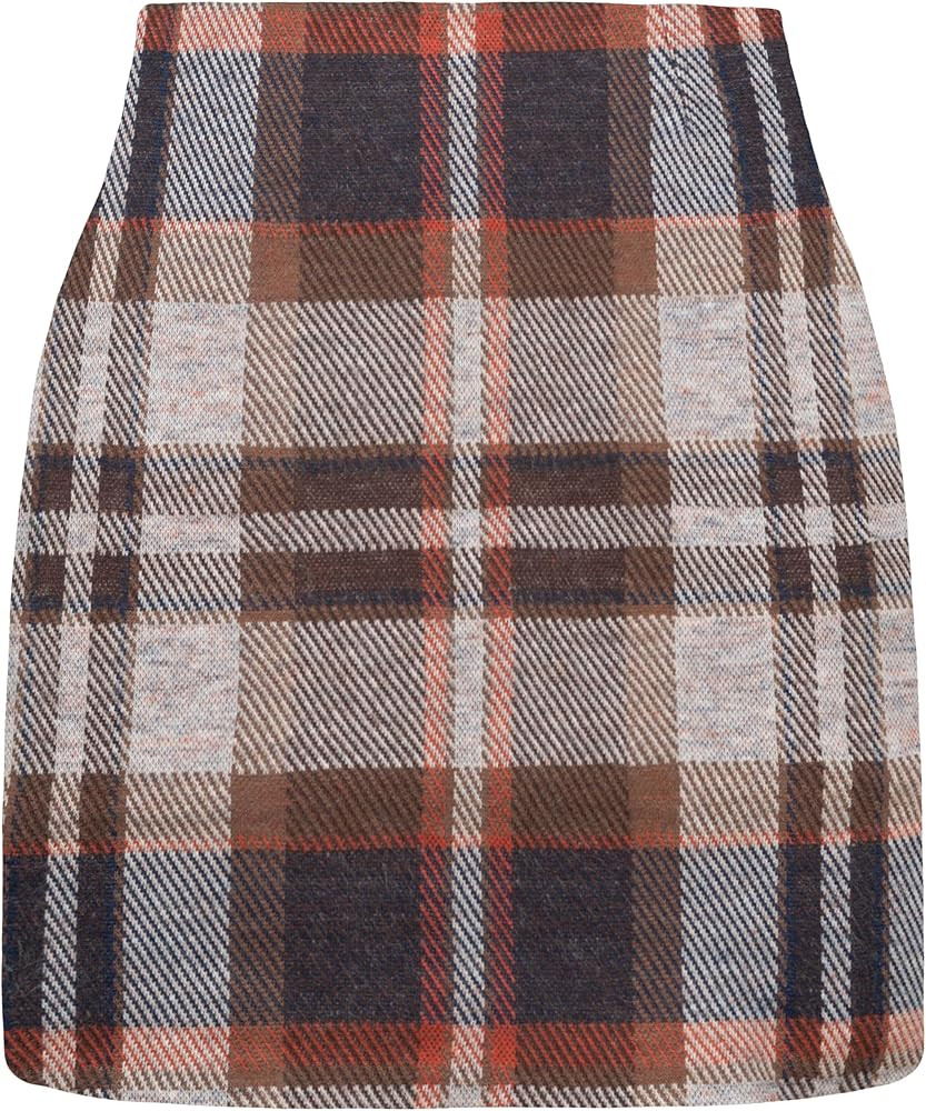 Ellames Women's Mini Club Skirt Basic Bodycon High Waist Pencil Skirts with Slit | Amazon (US)