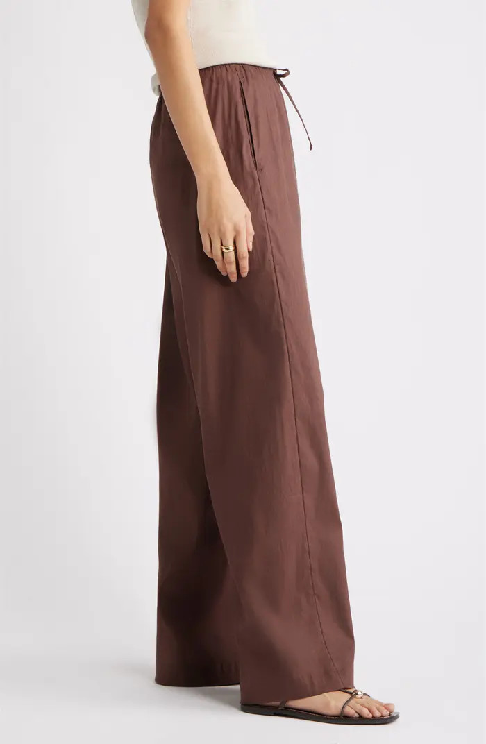 Linen Blend Drawstring Pants | Nordstrom