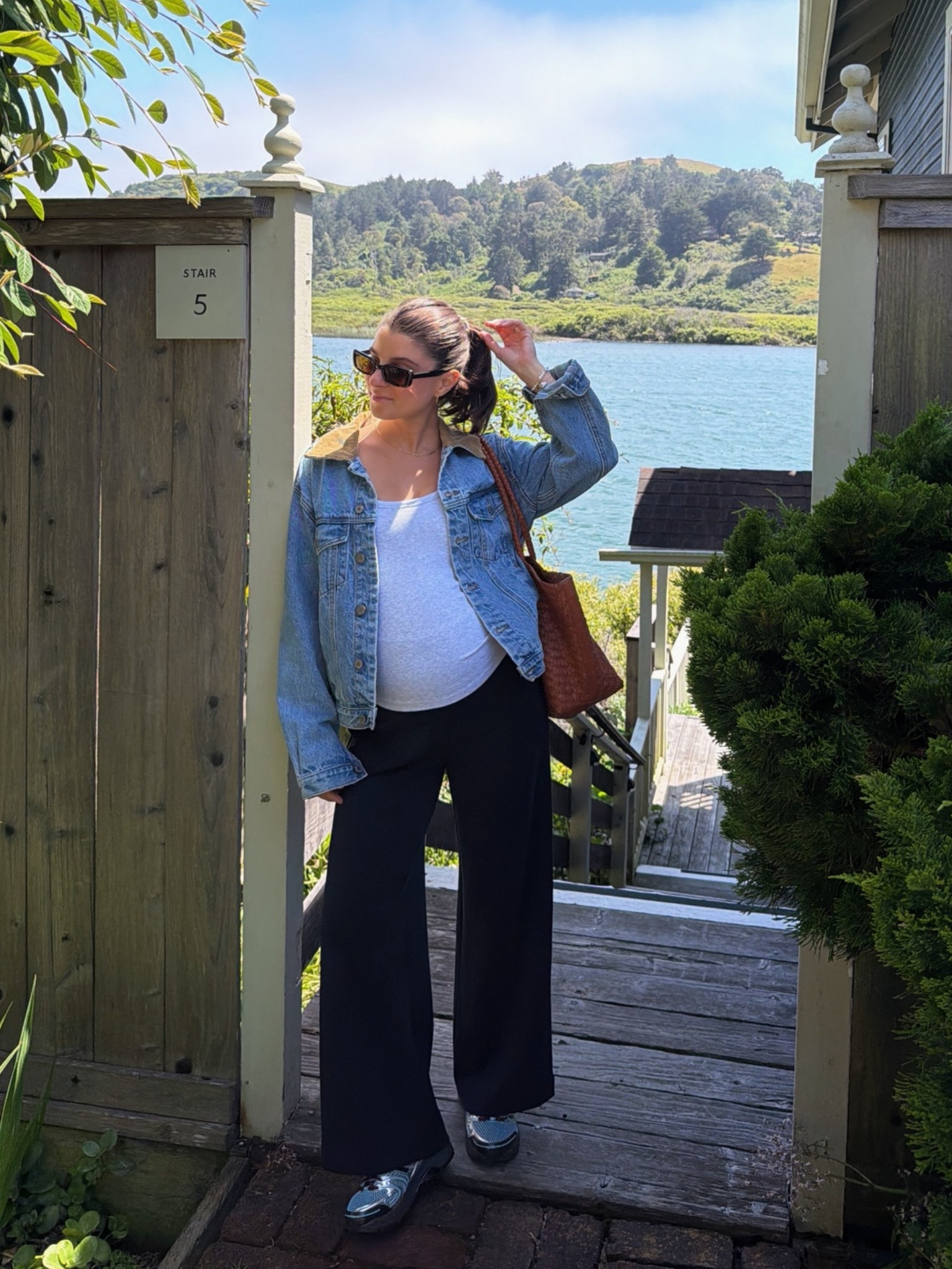 jacket is brandy from years ago, linking similar! Tank wearing small (so great for growing belly) and pants are 1000% worth it- wearing small! I’m 5’2 and they’re a great length, if taller they’d be cropped length (see online pics)

#LTKBump #LTKPetite #LTKgrwm
