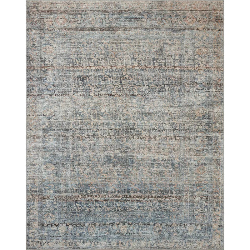 Amber Lewis x Loloi Billie Denim / Blush Area Rug | Wayfair North America