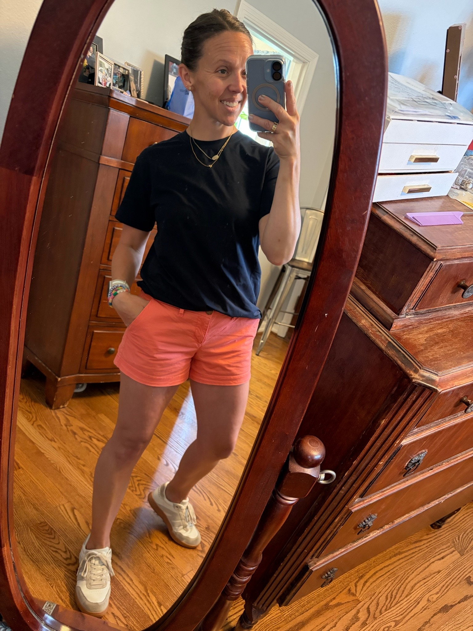 Summer - my typical summer Mom
Uniform. I’ve been researching T-shirts and this is a new one that I really like. It’s a great mix of cotton with a little bit of stretch. The length is great. It’s not too tight and it looks great for a casual look with like Chino shorts or jeans.￼


#tshirt #theperfecttee #amazon #tennisshoes #designerdupe @Quince #beewatch #under25 #budgetfriendly #momoutfit

#LTKActive #LTKU #LTKOver40 #LTKmomlife #LTKootd #LTKSeasonal
