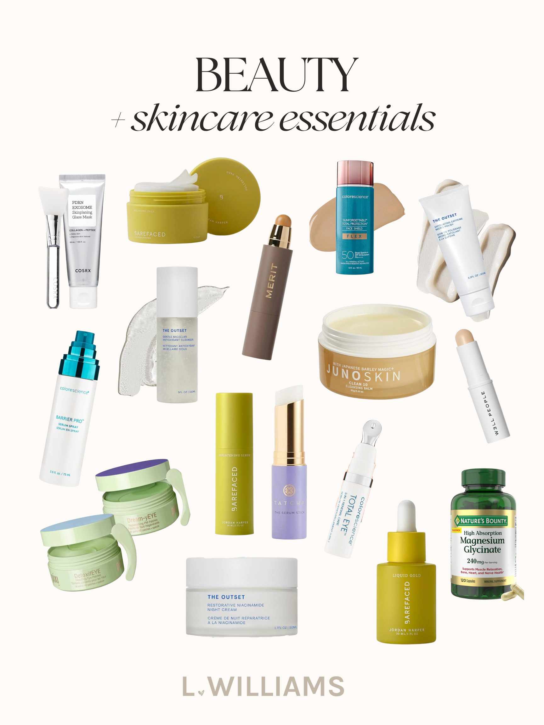 my 2026 beauty and skincare essentials... as a 40 year old I have to be intentional with my skin. And these products are gentle but also effective. I have been so impressed!  

 
