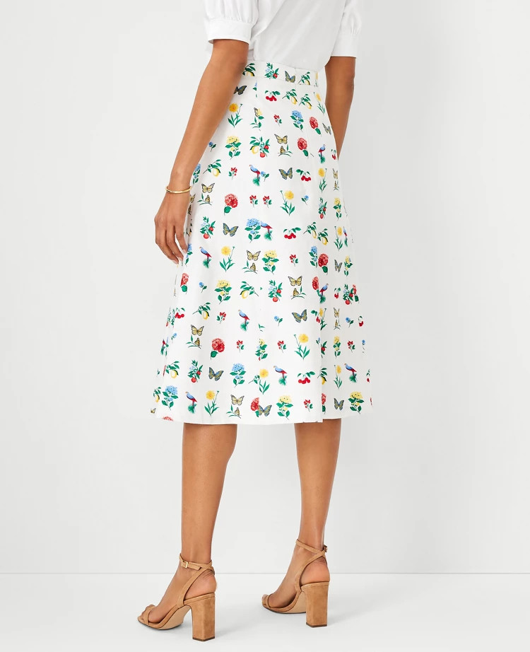 Botanical Seamed Midi Skirt | Ann Taylor (US)