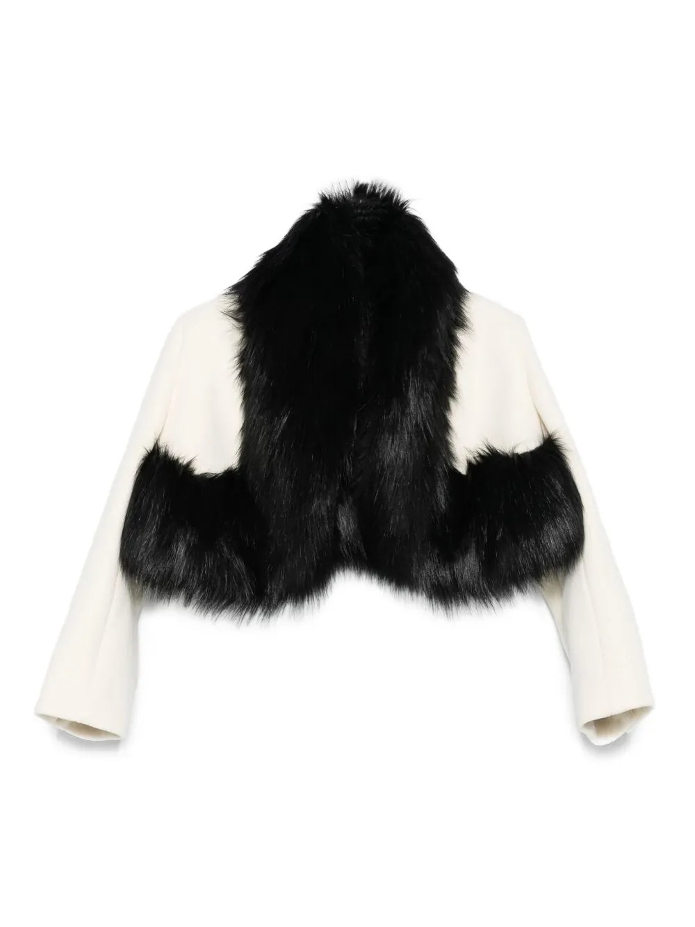 faux-fur-trimmed jacket | Farfetch Global