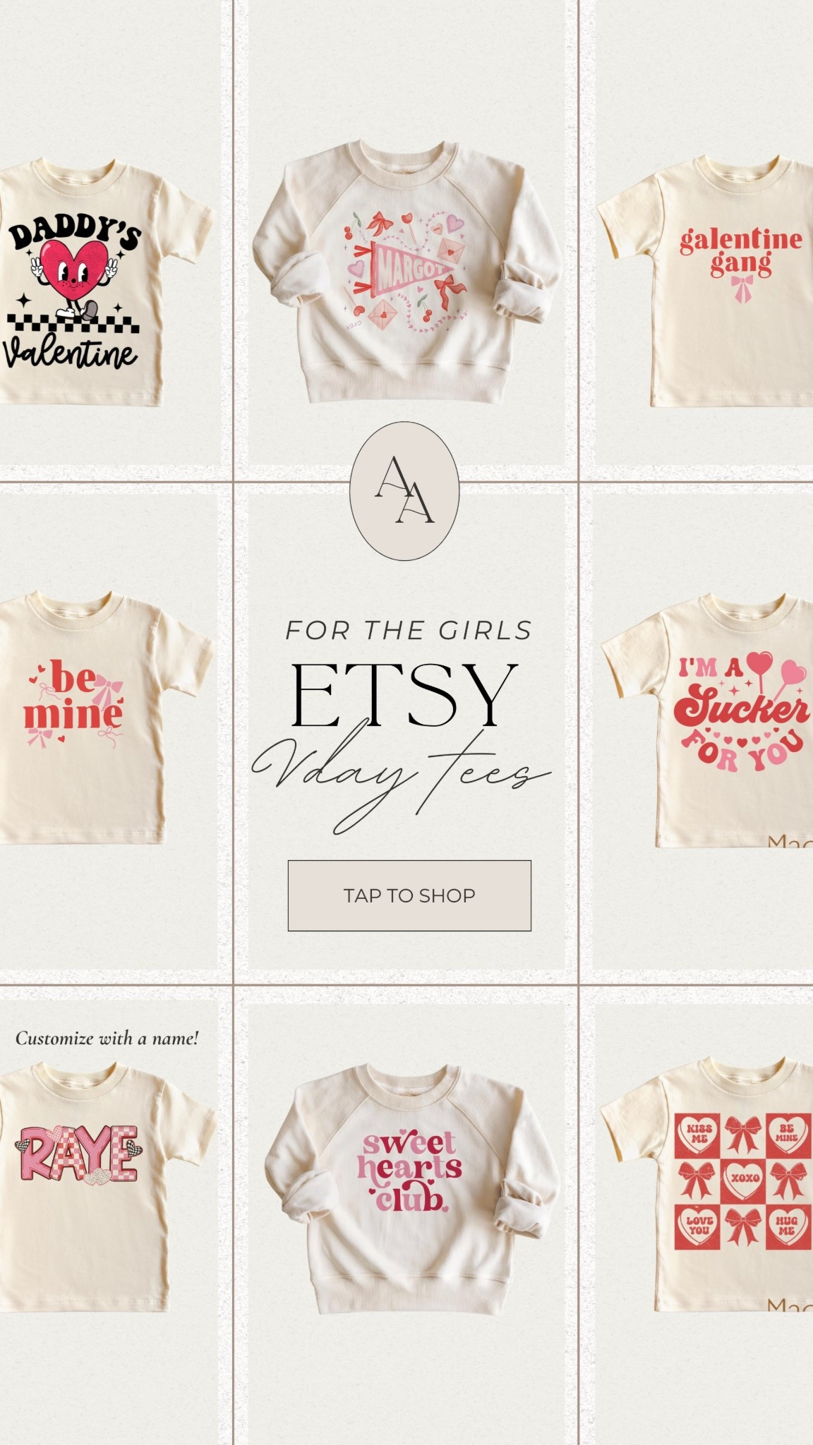 Valentine’s Day tees + sweatshirts for toddler or baby girl! Linking lots of cute options from several Etsy accounts 🤍 almost all under $20! 

#LTKSeasonal #LTKKids #LTKBaby