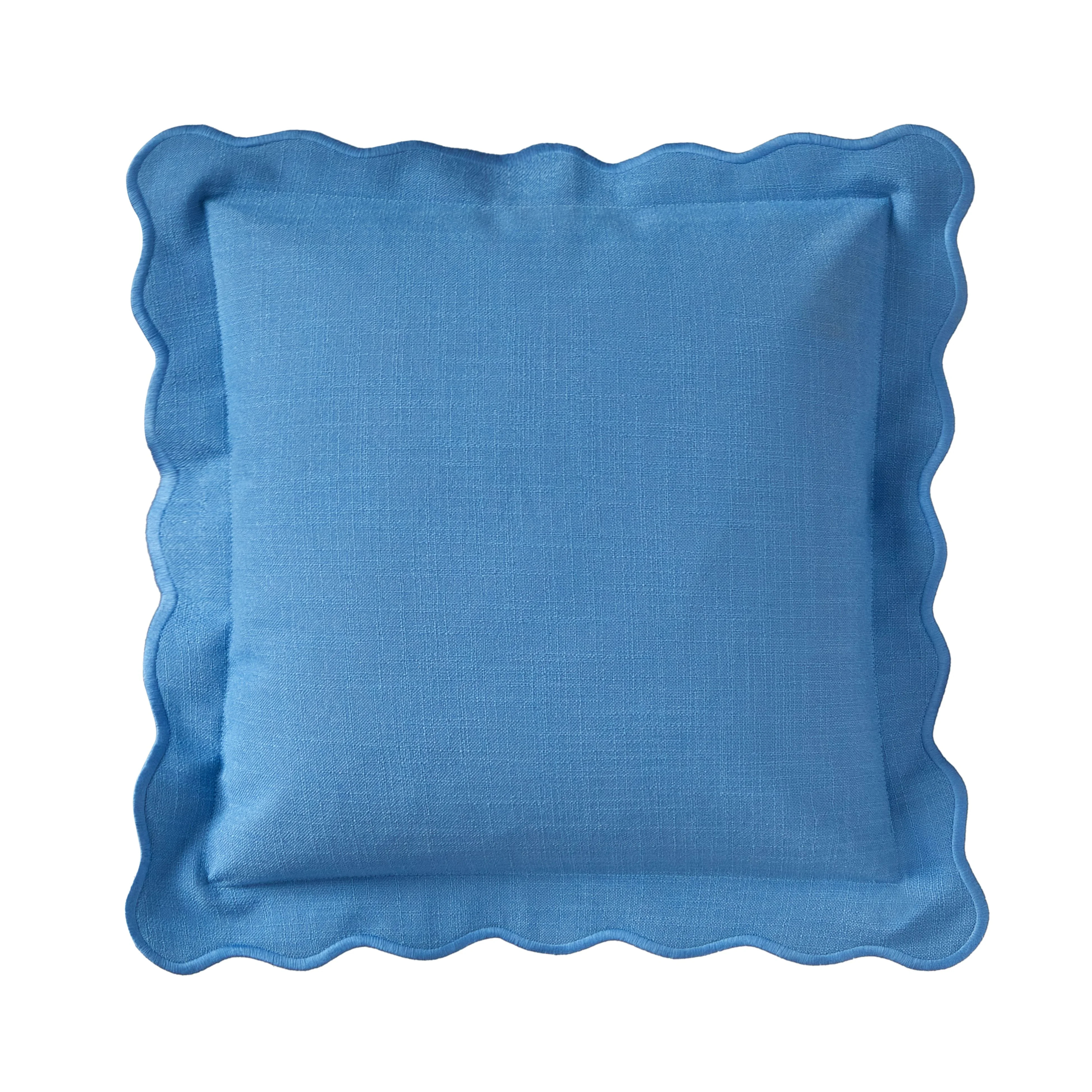 Mainstays by Becky G. & Alejandra Scallop Decorative Pillow, Blue Eyes, 18" x 18" | Walmart (US)