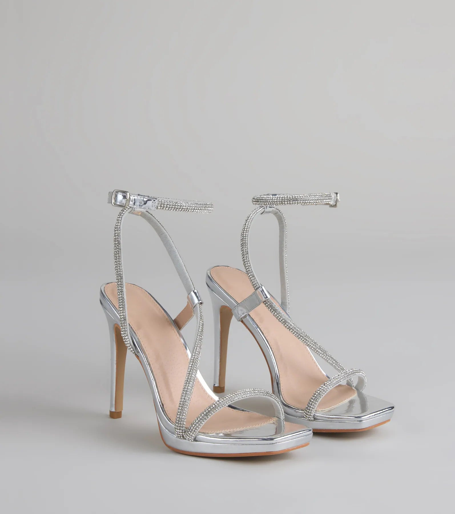 Shine Game Rhinestone Platform Stilettos | Windsor Stores