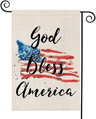 AVOIN colorlife God Bless America 4th of July Garden Flag Vertical Double Sided Patriotic Strip a... | Amazon (US)