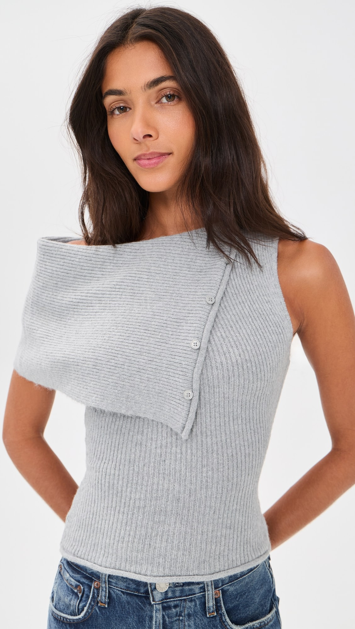 GUIZIO Draped Collar Sweater | Shopbop | Shopbop