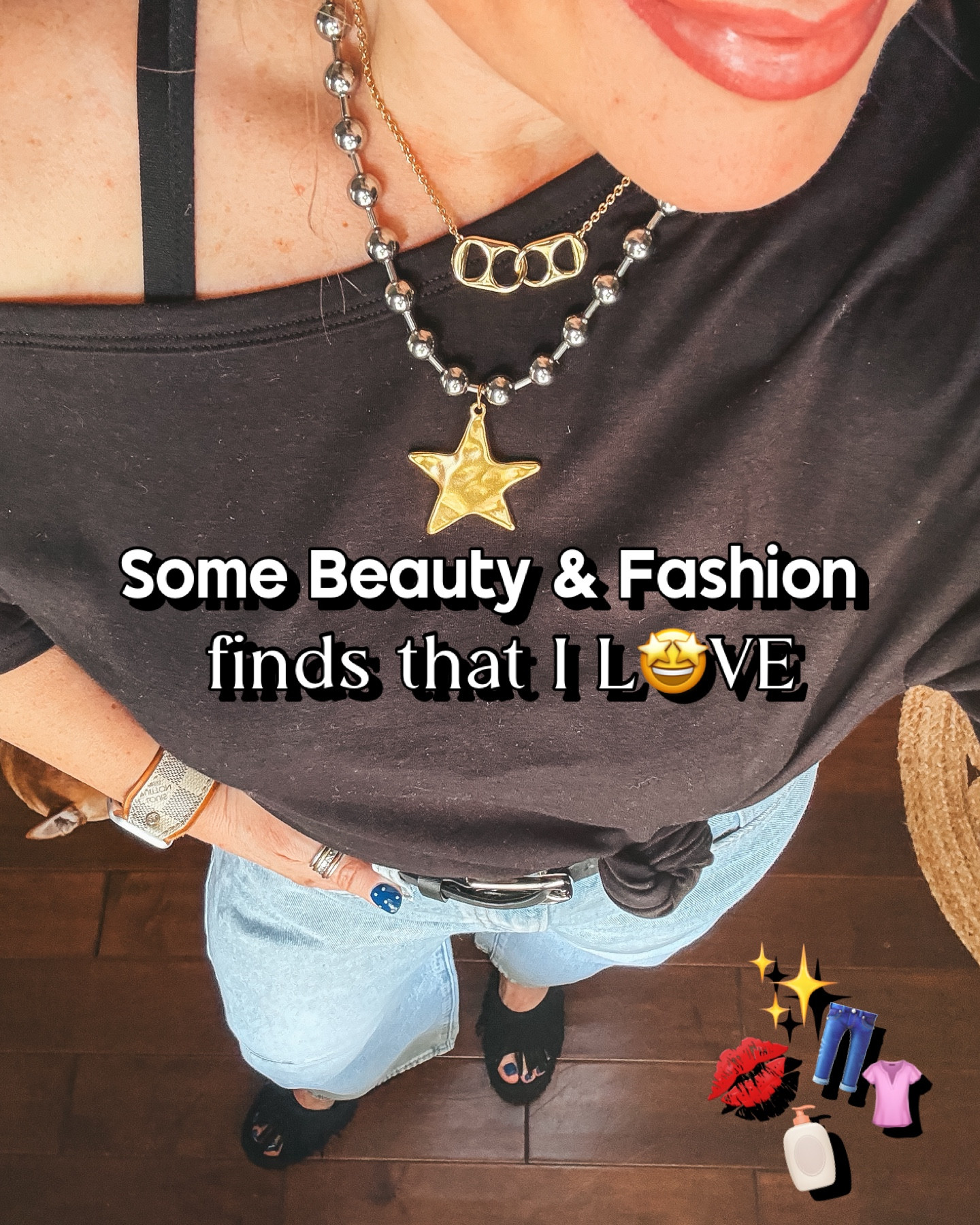 Some fashion finds here that I’m loving! I’m a size 8/M & 5’6. I’m wearing a medium in Aerie and Amazon tops and sized up one size in Levi’s. 
I’m wearing a large in United Monograms t-shirts and sweatshirt. I got a medium in their shorts that match the sweatshirt  
