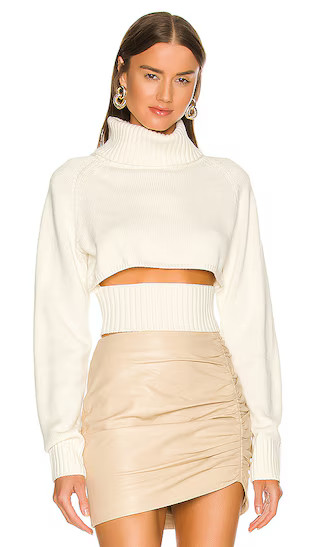 Winston Cropped Turtleneck Sweater in Ivory | Revolve Clothing (Global)