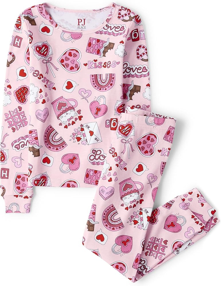 The Children's Place 2 Pc Family Matching Pajamas Sets, Snug Fit 100% Cotton, Big Kid, Toddler, B... | Amazon (US)