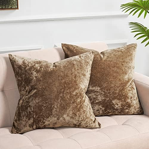 PHF Truly Velvet Euro Sham, 26"x 26",No Insert, 2 Pack Color Gradient Euro Throw Pillow Covers, U... | Amazon (US)