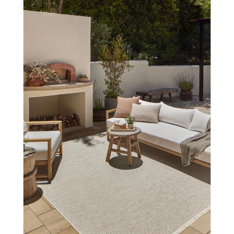 Amber Lewis x Loloi Malibu Ivory / Dove Indoor / Outdoor Area Rug | Wayfair North America