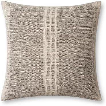 Loloi Angela Rose Dusk Pillow, 18'' x 18'' Cover w/Poly, Charcoal/Ivory | Amazon (US)
