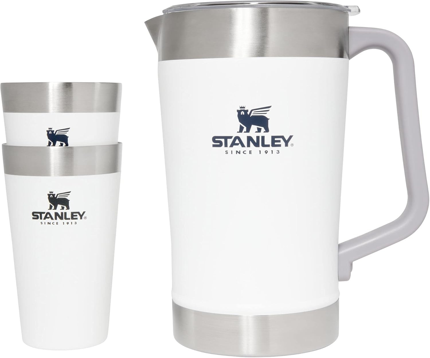 Amazon.com: Stanley 10-10390-002 The Stay-Chill Classic Pitcher Set Polar 64OZ / 1.9L + 2 x 16OZ ... | Amazon (US)