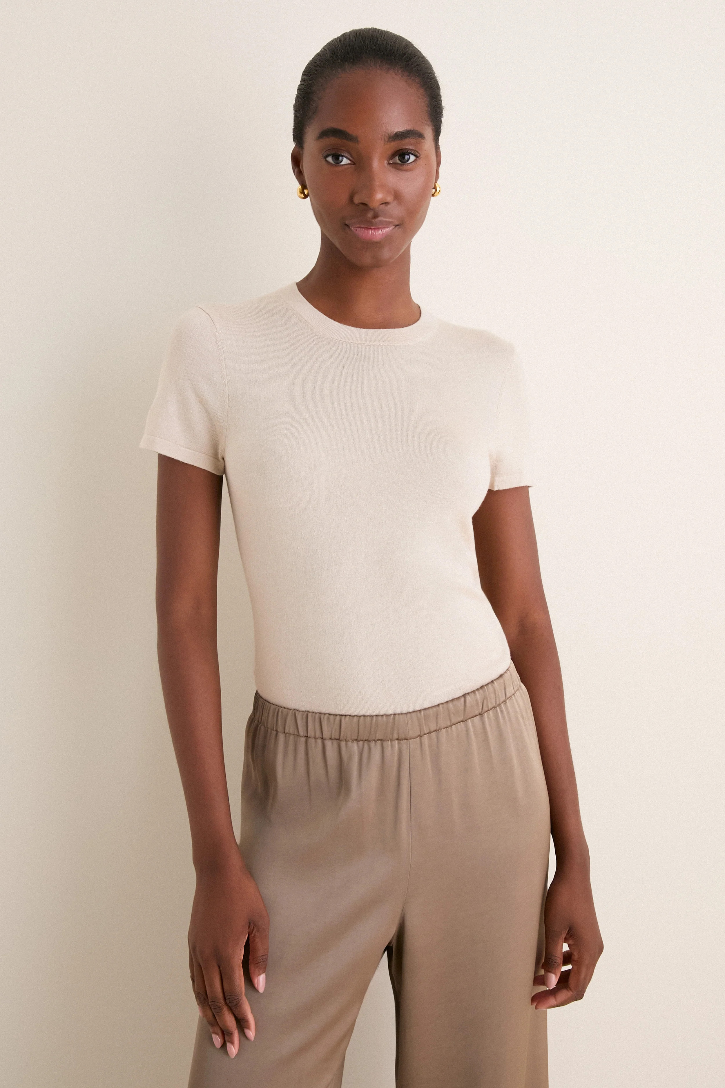 Sandstone Cashmere Silk Katie Tee | Tuckernuck (US)