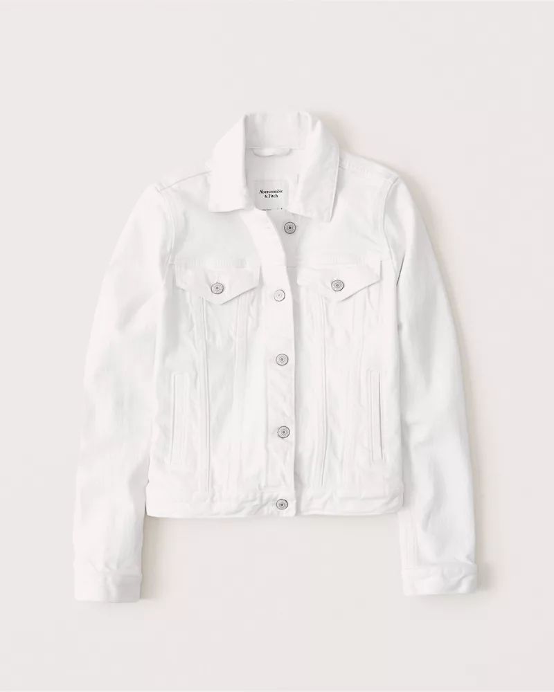 White Denim Jacket | Abercrombie & Fitch (US)