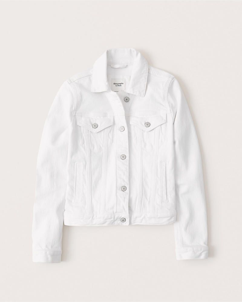 White Denim Jacket | Abercrombie & Fitch (US)