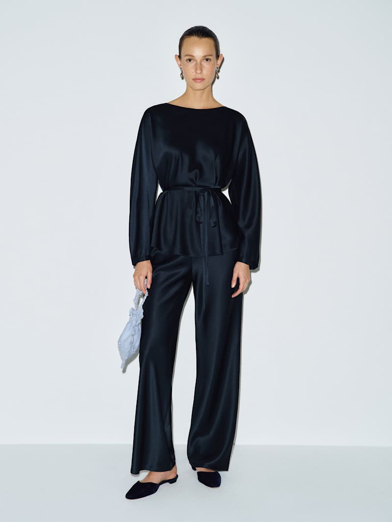Reformation Aubrey Satin Two Piece Ivory 10 | Reformation (Global)