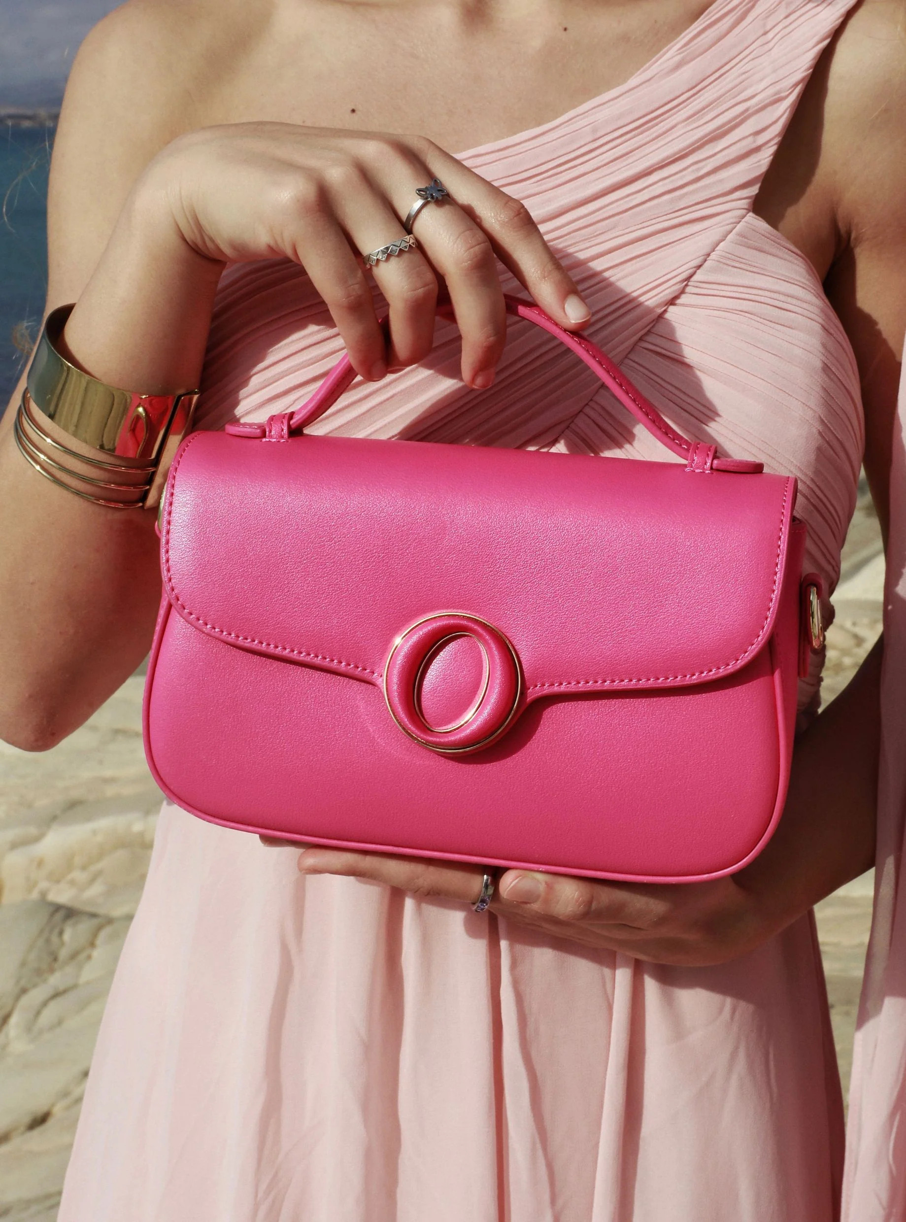 Makoto Leather Bag, Pink | Bob Ore Blue Collection