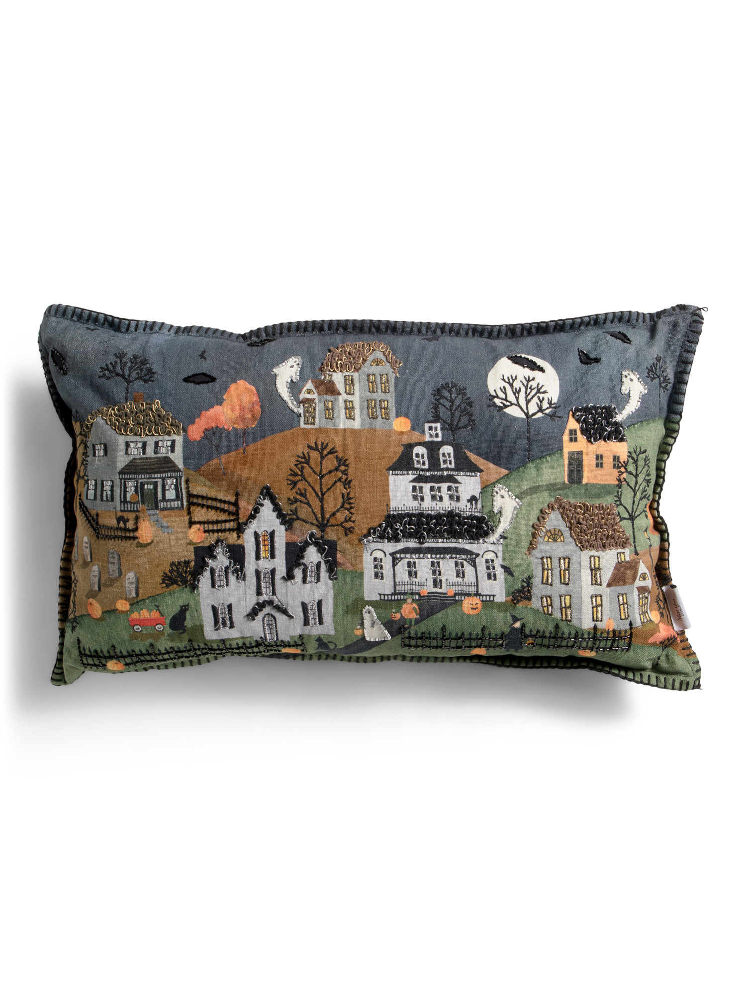 14x24 Halloween Village Pillow | TJ Maxx