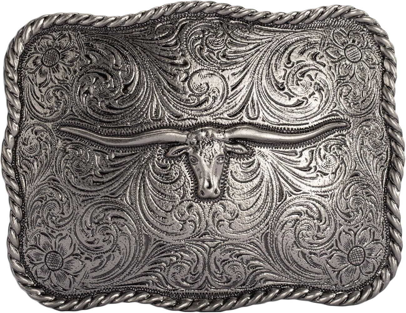 Western Cowboy Belt Buckle - Texas Bull Skull Belt Buckle for Men women | Amazon (US)