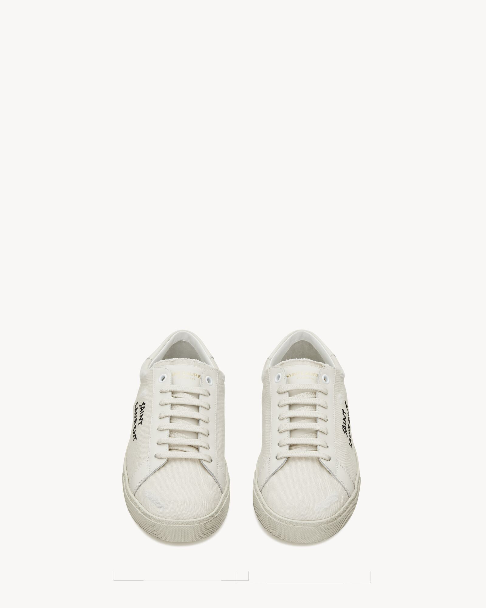 court classic sl/06 embroidered sneakers in canvas and leather | Saint Laurent Inc. (Global)