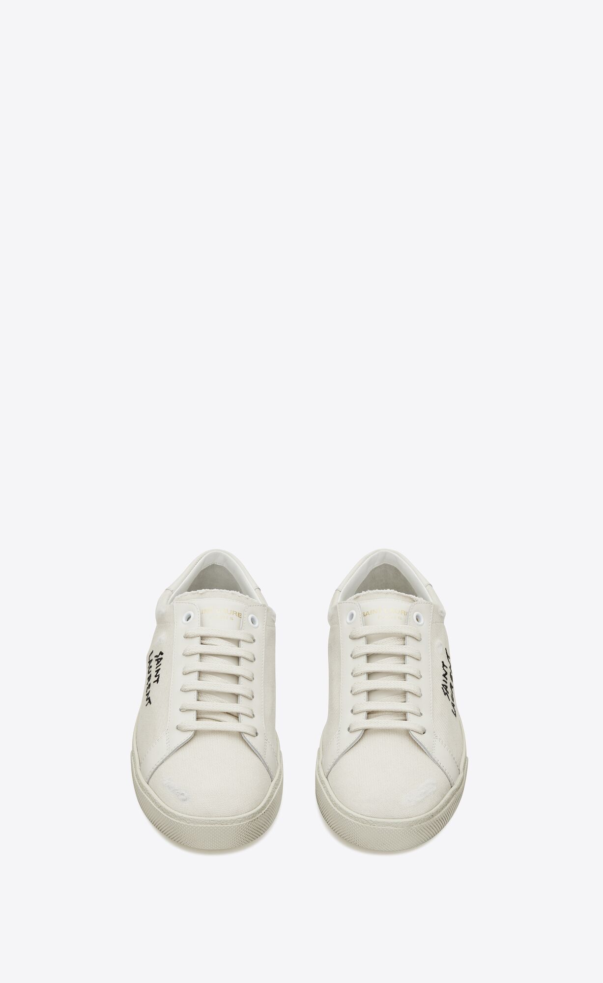 court classic sl/06 embroidered sneakers in canvas and leather | Saint Laurent Inc. (Global)