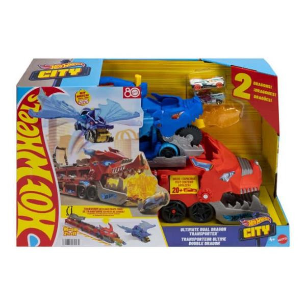 Hot Wheels City Hot Wheels Ultimate Dual Dragon Transporter & 2 164 Scale Toy Cars | Scheels Sports