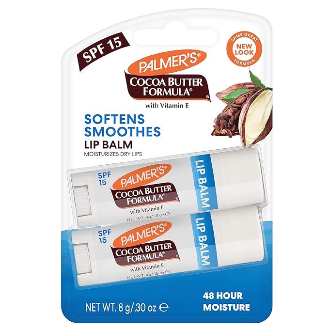 Palmer's, Cocoa Butter Ultra Moisturizing Lip Balm SPF 15 Duo for Unisex, 2 Count | Amazon (US)