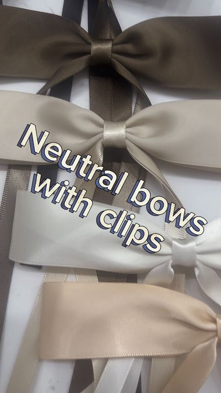 Neutral hair bows with clips - comes in a pack of 6 for $9.99  

#LTKGiftGuide #LTKstyletip #LTKbeauty