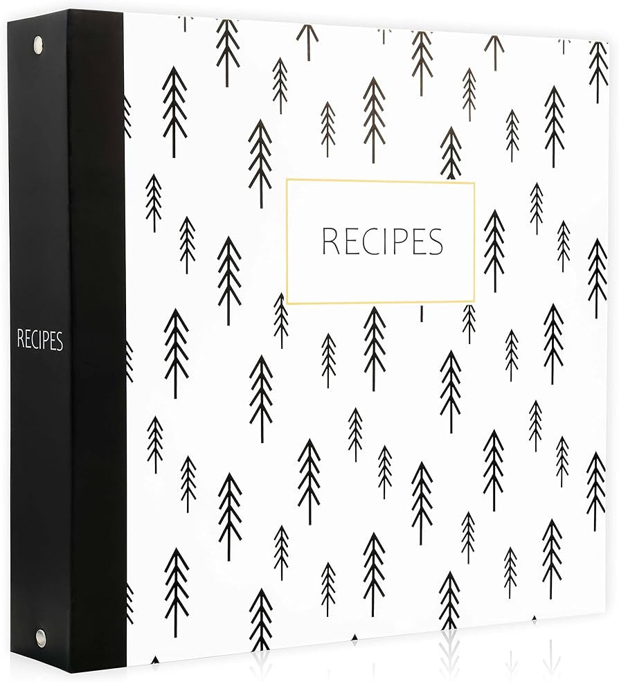 Tiltur Recipe Binder Kit, 3 Ring Recipe Organizer Binder Kit | 30 Full Page 8.5x11 Recipe Cards, ... | Amazon (US)