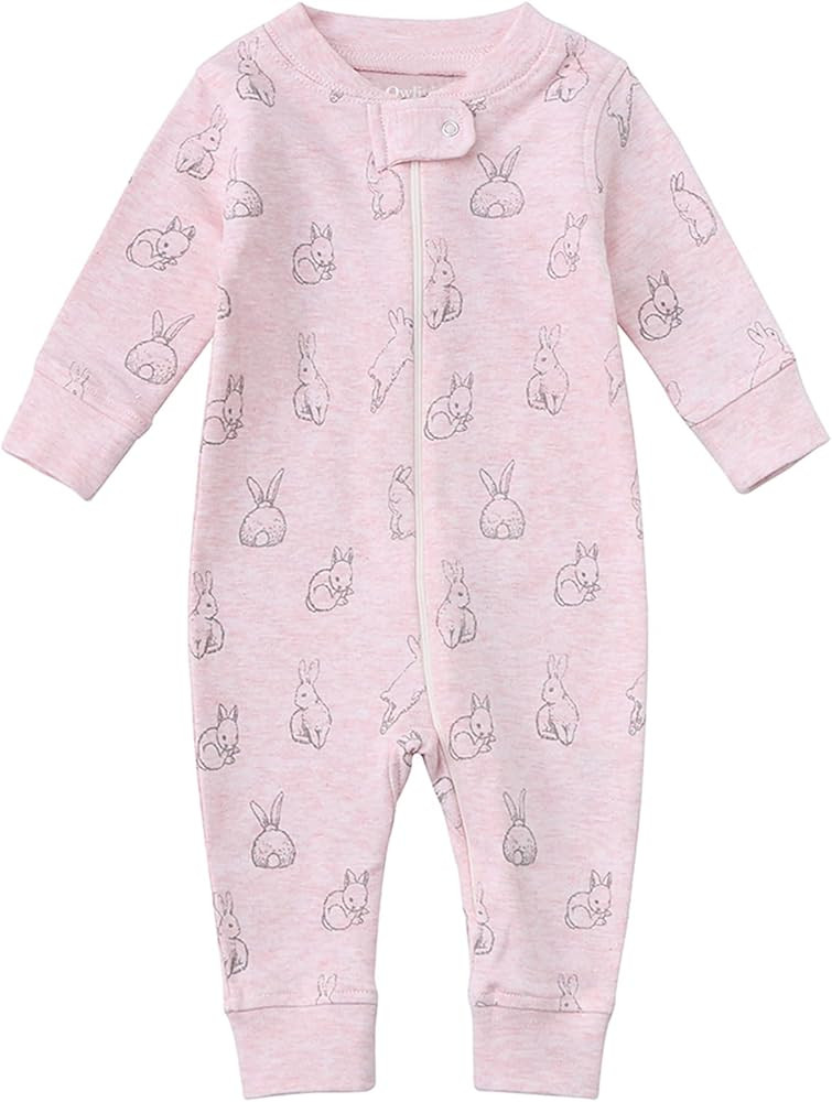 Owlivia Organic Cotton Baby Boy Girl Zip up Sleep 'N Play Pjs, Footless, Long Sleeve | Amazon (US)