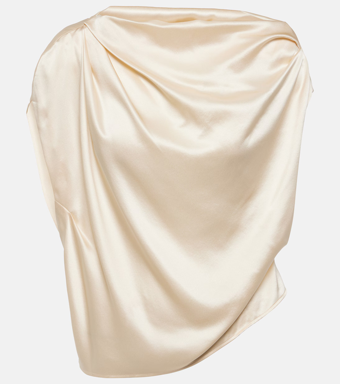 Draped silk satin top | Mytheresa (DACH)