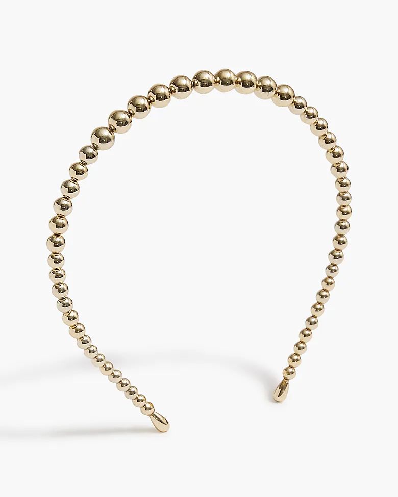 Gold beaded headband | J.Crew Factory