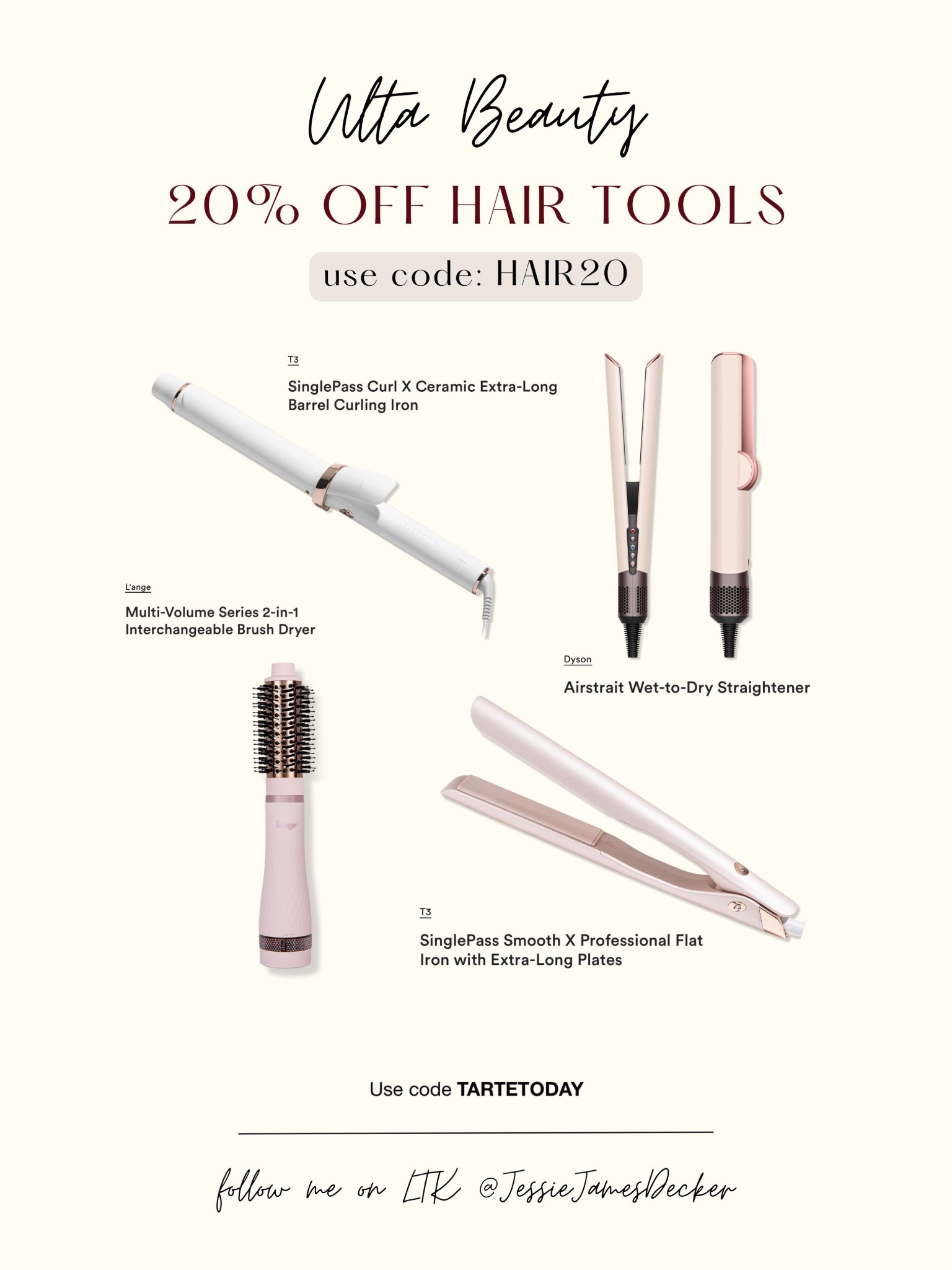 20% off select hair tools!

#LTKBeauty #LTKU #LTKSaleAlert