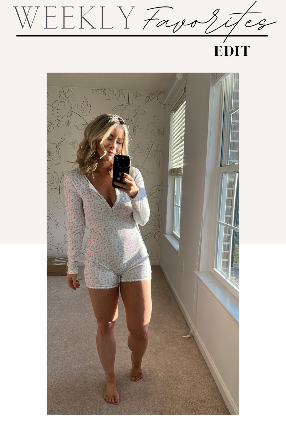 White floral one piece bodysuit, lounge wear, Amazon fashion, weekly favorites 

#LTKunder50 #LTKU #LTKFind