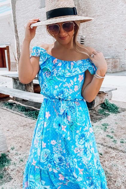 Ocean Blue Midi Dress | Stella Clothing Boutique