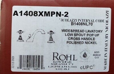 Rohl Viaggio A1408XMPN-2 Bathroom Faucet w/ Cross Handles Polished Nickel *READ* | eBay US