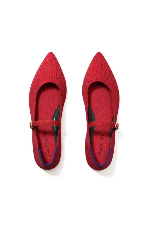 Rothy's The Point Mary Jane II in Red Crisp at Nordstrom, Size 7 | Nordstrom