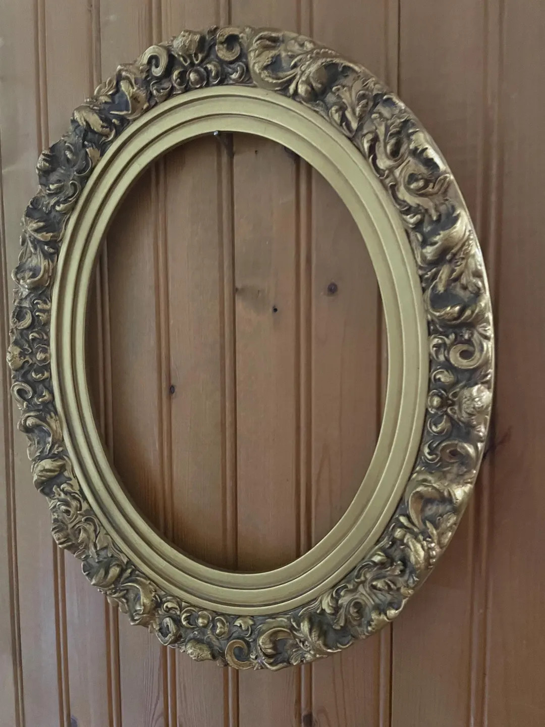 Vintage Gold Baroque Oval Wall Frame - Etsy | Etsy (US)
