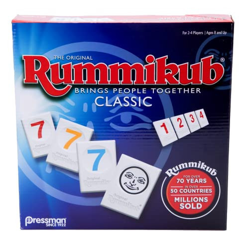 Pressman Rummikub - The Original Rummy Tile Game | Exciting Family Game of Strategy and Luck | Promotes STEM Skills | For Kids, Teens, Adults | 2-4 Players, Ages 8+ | Amazon (US)