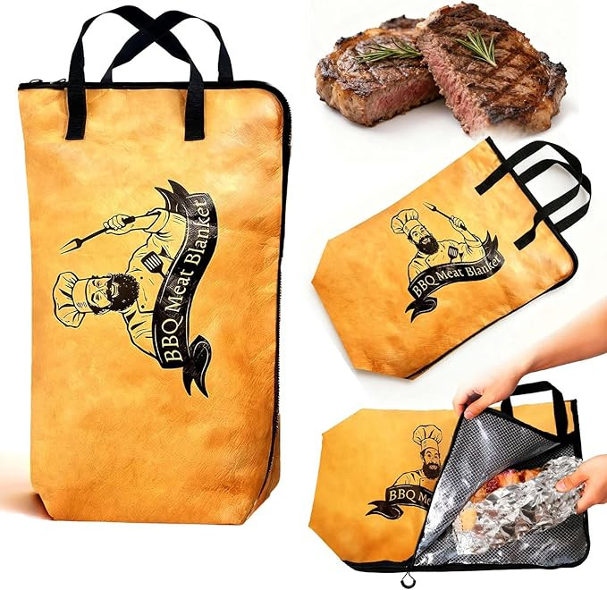 BBQ Blanket for Resting Meat - Insulated Smoked Meat Resting Bag for Brisket & Pork, Reusable BBQ... | Amazon (US)