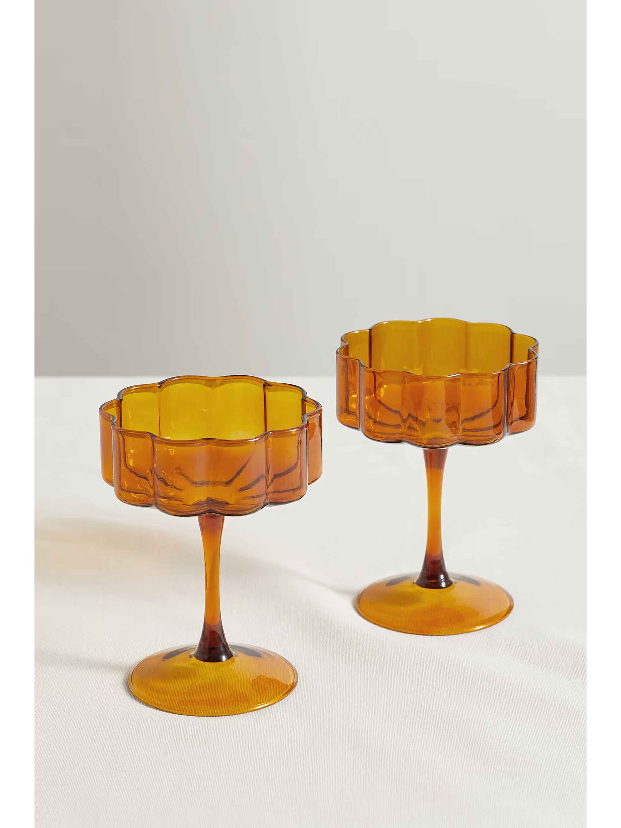 Wave set of two glass cocktail coupes | NET-A-PORTER (US)