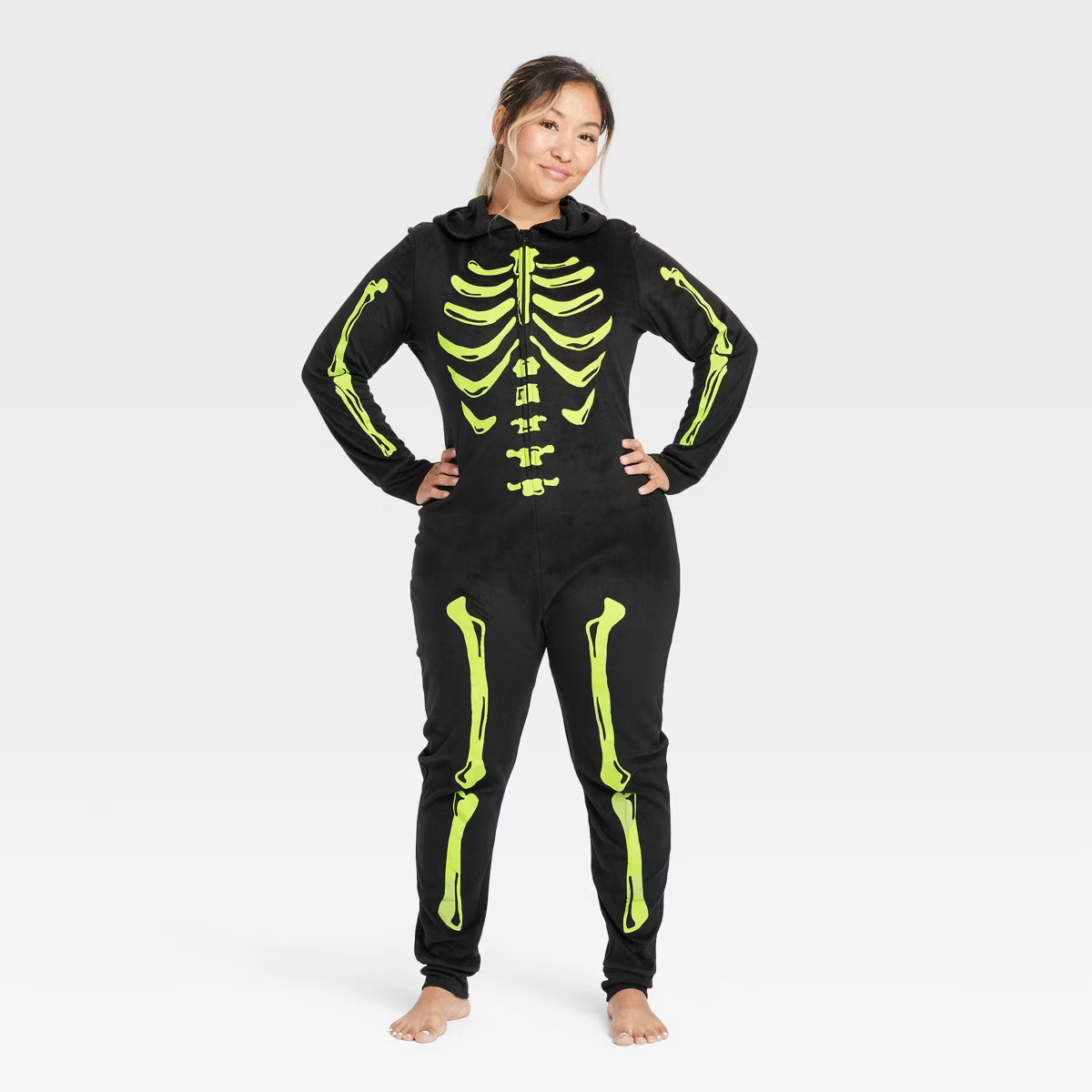 Women's Glow-in-the-Dark Skeleton Halloween Matching Family Union Suit Pajama - Hyde & EEK! Bouti... | Target